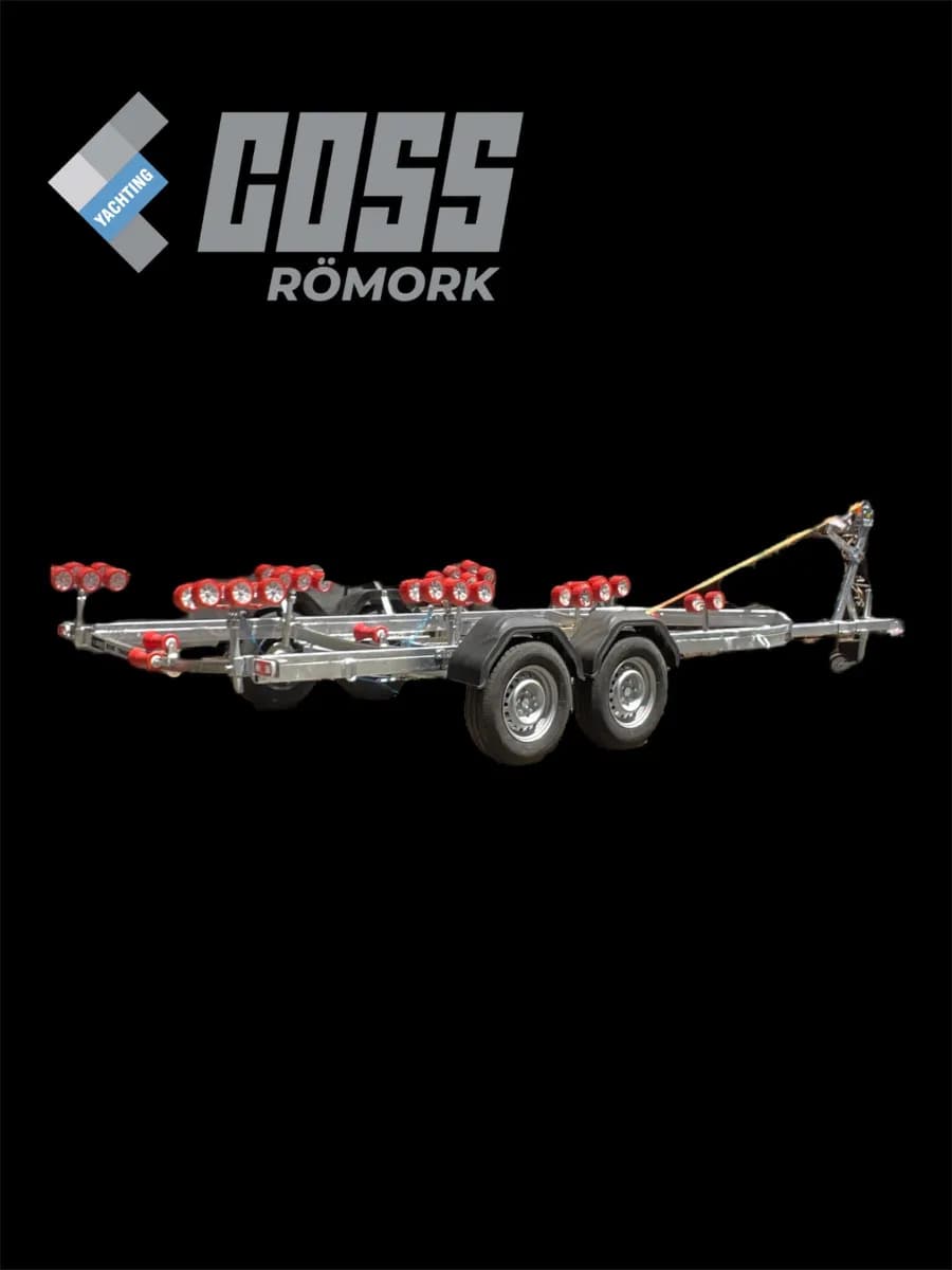 COSS RÖMORK - 7 Metre Frenli, 2800 Kg Taşıma Kapasiteli Çoklu Roller Sistem Tekne Taşıma Römorku