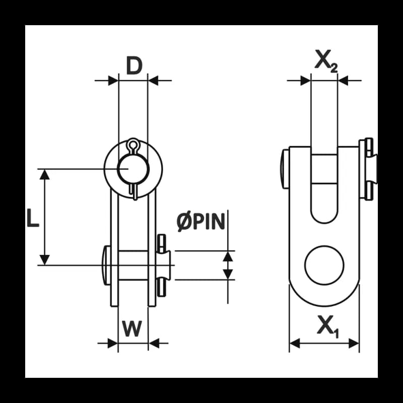 SELDEN - TOGGLE FO-FO WIRE ø12 2 PINS