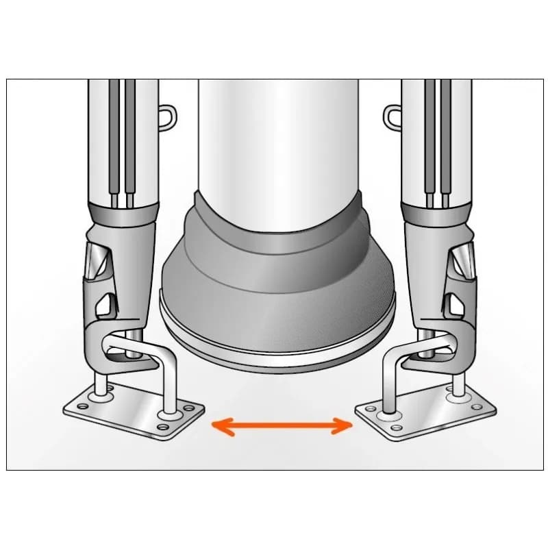 SELDEN - VERT.POLE DECK BRACKET ø10 ST