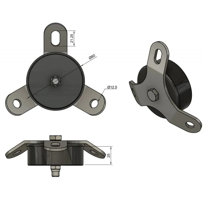 Z-SPARS - BOWSPRIT DELTA PLATE (80 MM )
