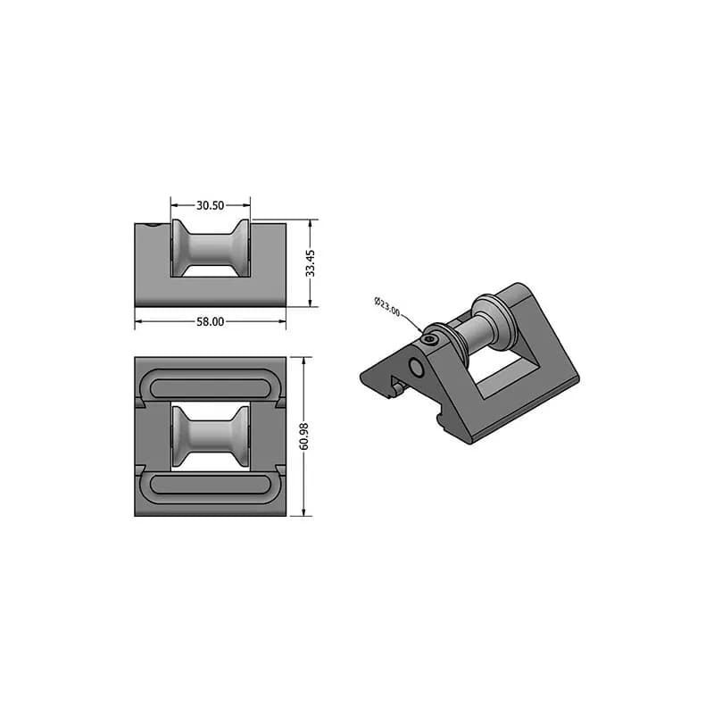 Z-SPARS - INTERMEDIATE CAR FOR 25 MM TRACK (CAR'S LENGTH 58 MM)