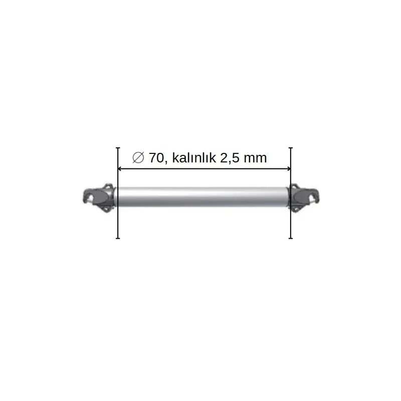 Z-SPARS - SPINNAKER POLE TUBE (70 MM x 2,5 MM x 1 METER)