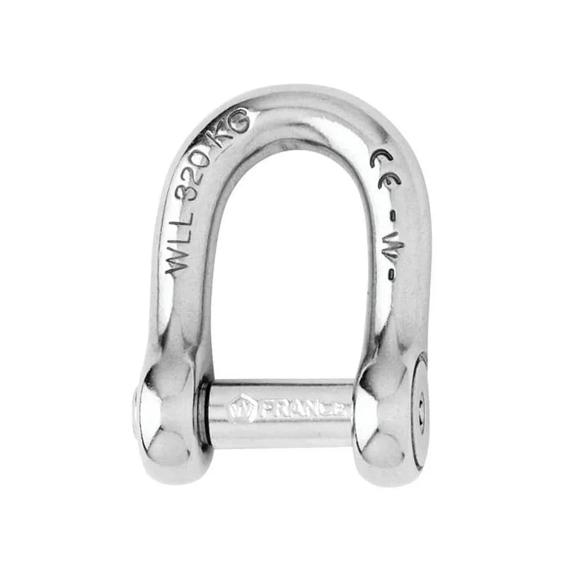 WICHARD - Self-locking allen head pin D shackle - Dia 8 mm
