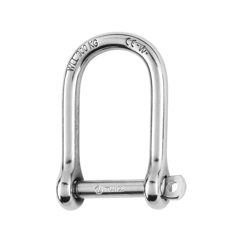 WICHARD - Self-locking long D shackle - Dia 10 mm