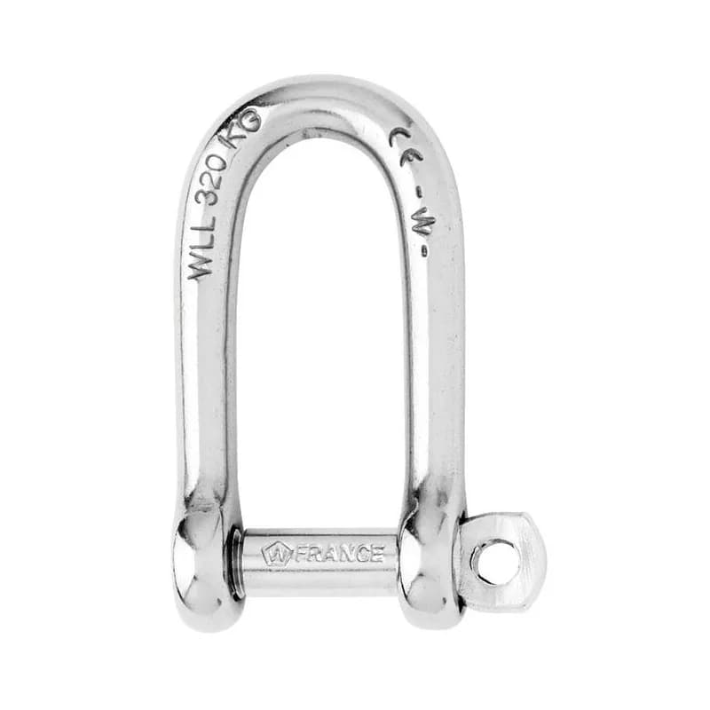 WICHARD - Self-locking long D shackle - Dia 8 mm